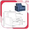 Alicja Reclining Armchair for Sleeping with a Container Family Meble Jeans Blue