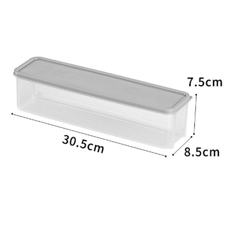 1Pc For Kitchen Pantry Organizer Long Rectangular Box For Cereal Pasta Vegetables Airtight Plastic Food Storage Box Containers