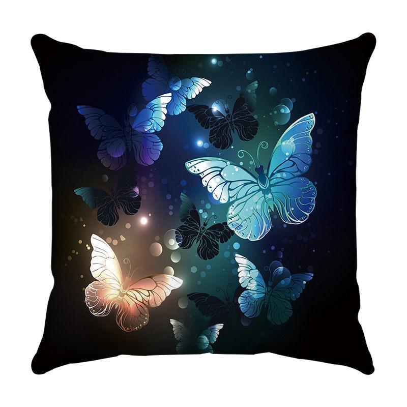 Divination and butterflies Digital printing short plush pillow covers for car sofa office cushion cover home goods 60x60cm