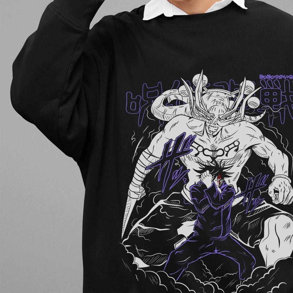 

Дзю-дзюцу Кайсен Свитшот Мэгуми Фусигуро Свитер JJK Аниме Пуловер Сукуна 3XL