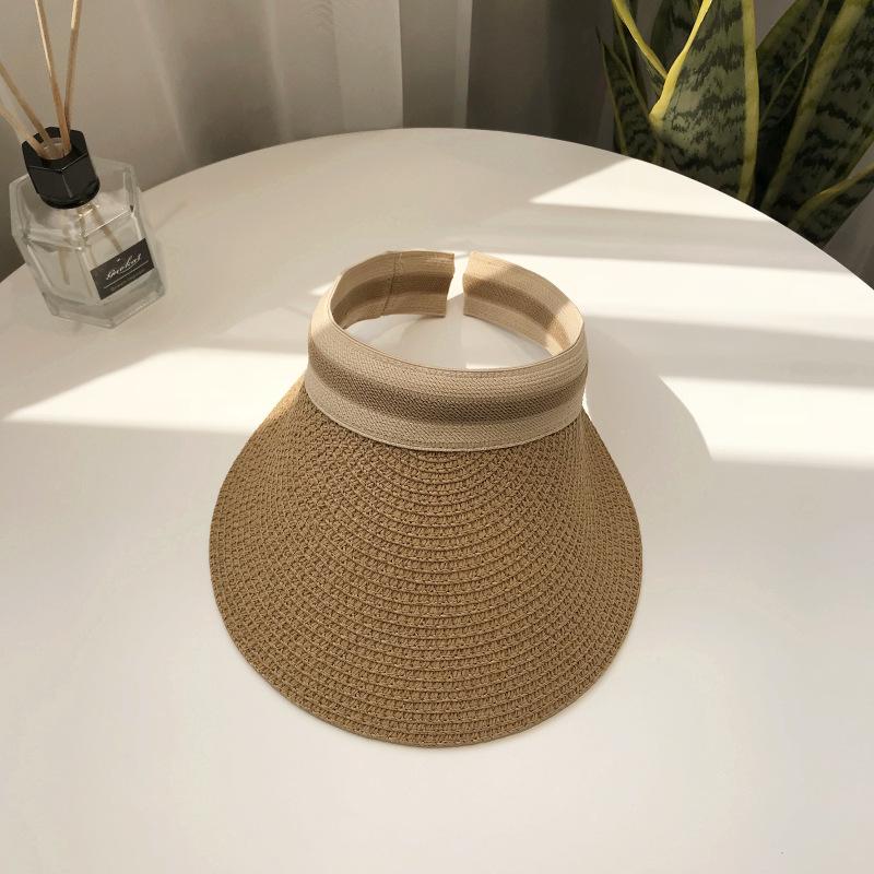 Women's Summer Straw Sun Hat - Duckbill Cap for Travel and Beach