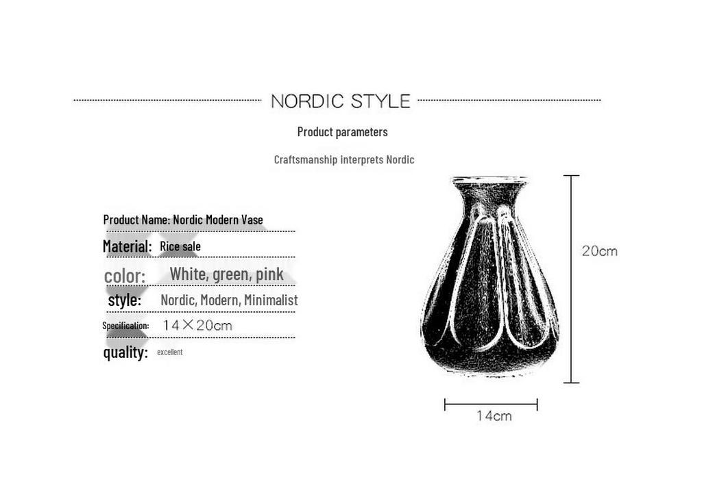 Nordic-Style Creative Plastic Vase: Multi-Color & Design Options for Green Plants & Dried Flowers