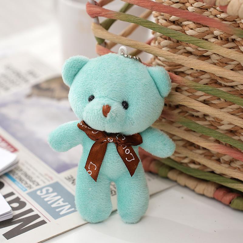 10Pcs Teddy Bear Doll Pendant Plush Toy Colorful Teddy Plush Keychain Soft Stuffed Bear Toy For Girls Bag Pendent Children Gifts