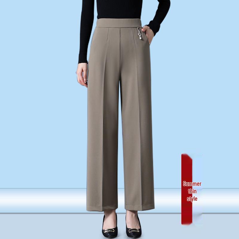 

Elastic High-Waist Wide-Leg Pants for Middle-Aged and Elderly Women - Spring & Autumn Casual Plus Size 8XL recommended for 84kg-90kg