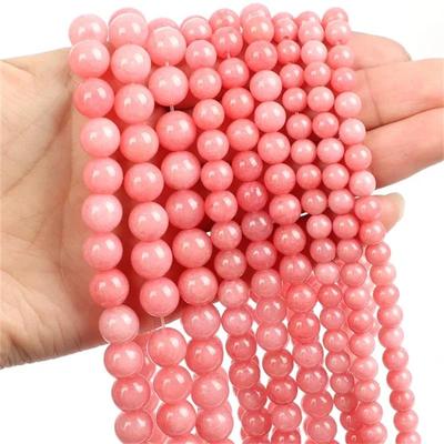 Perline in pietra naturale Perline di rodonite per la creazione di gioielli Bracciale fai da te 4 6 8 10 mm