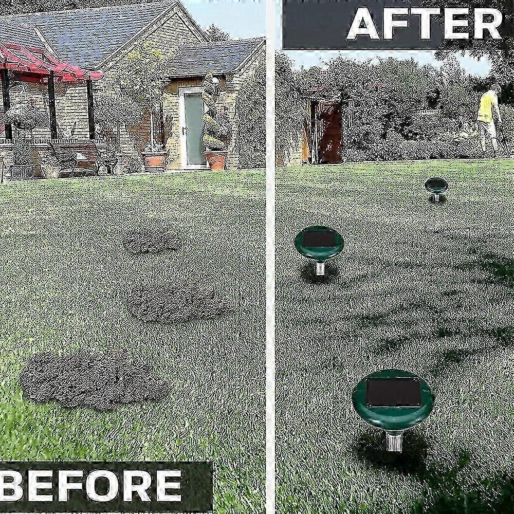 2 pieces Solar mole repellant, ultrasonic solar mole repellant, mole control, vole repellant