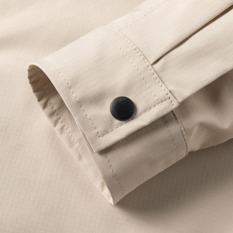 Snoopy Men's Solid Color Loose Fit Long Sleeve Shirt Jacket