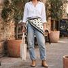 Matching Pants Polka Dot Triangle Scarf Multi-functional Decorative Headscarf New Women's Necktie