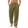 Men's Fashion Casual Beach Pants Color Elastic Band Pocket Overalls Pants