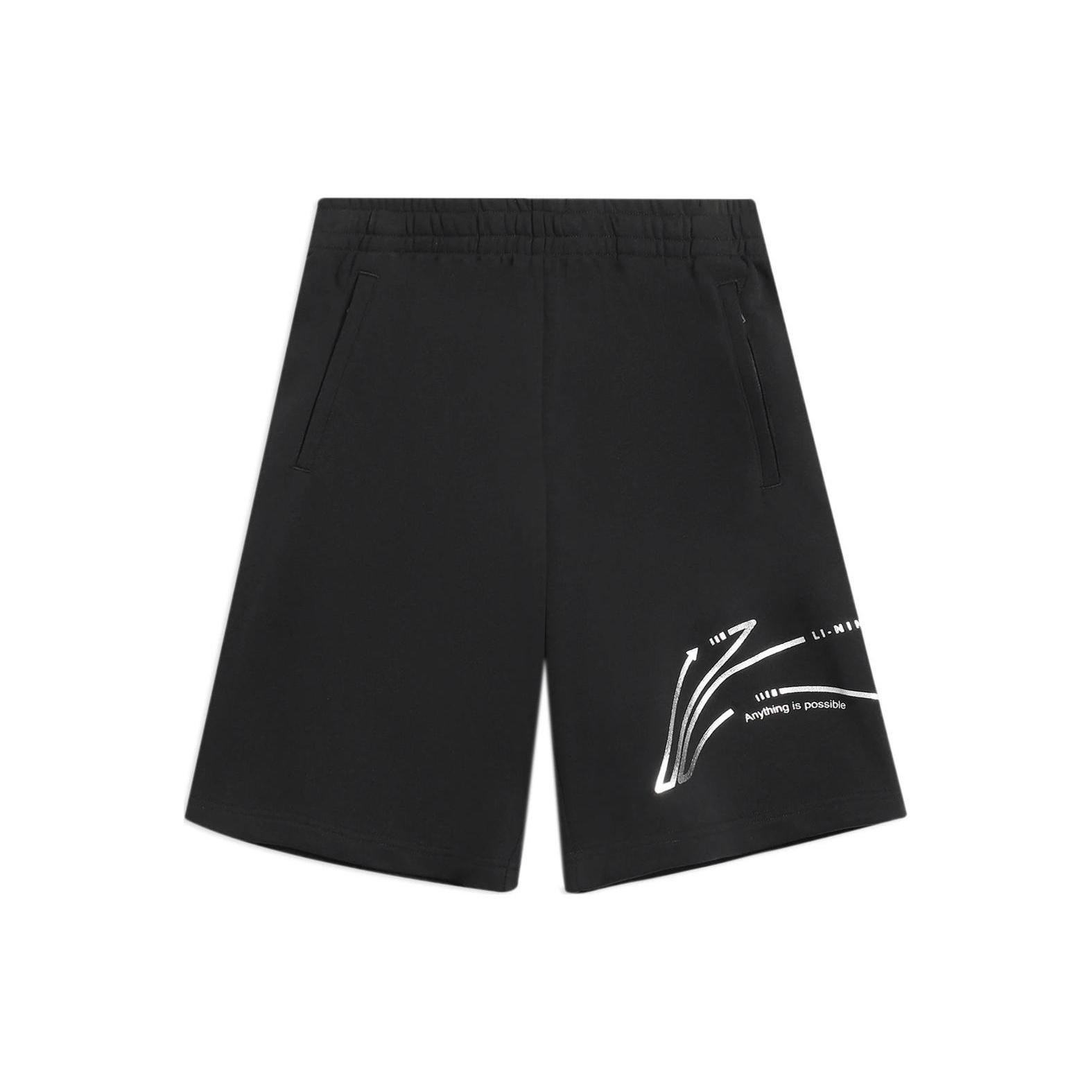 Li-Ning Graphic Loose Fit Shorts Black Men s AKSS981-1 L