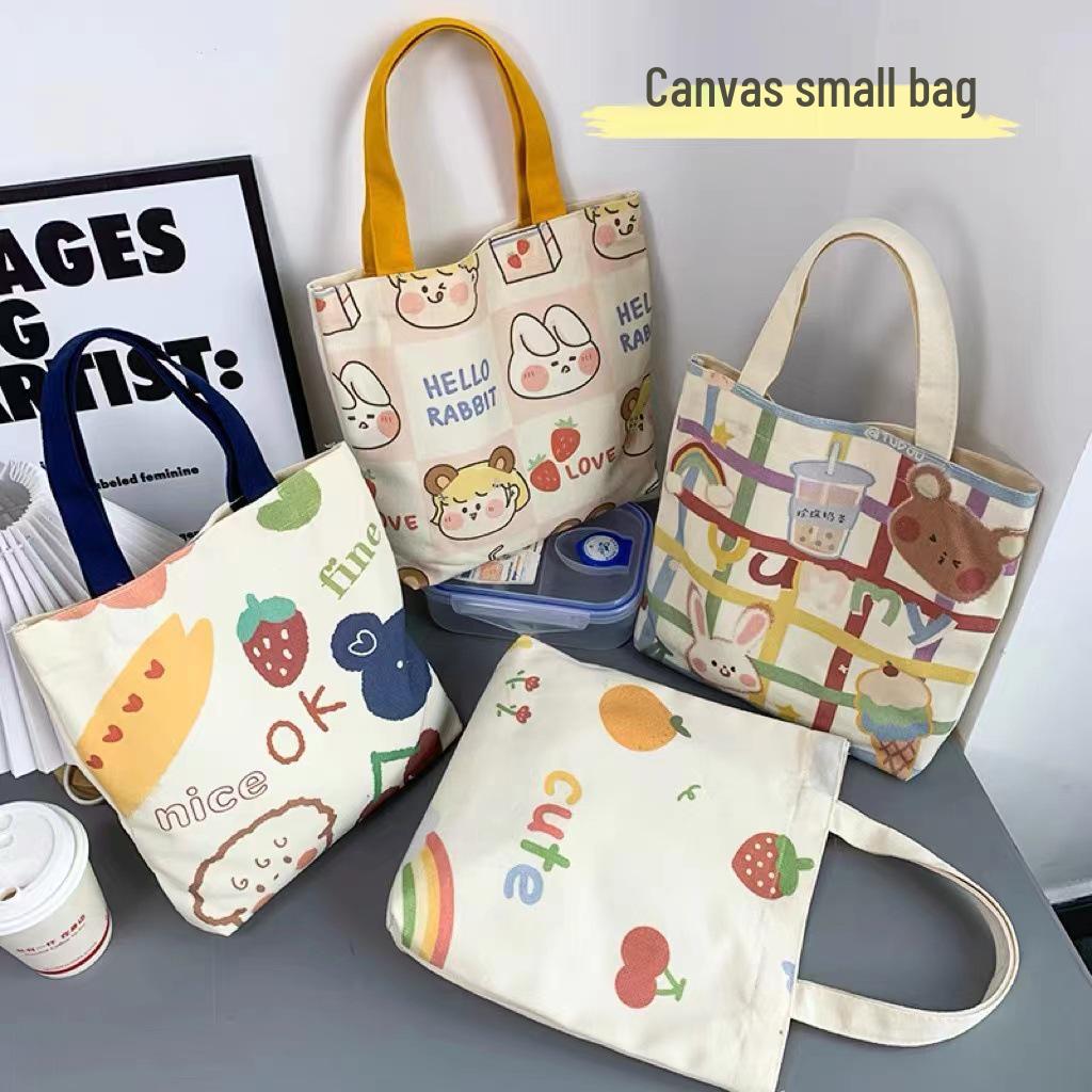 Anime Canvas Tote Bag - Fresh Casual Japanese Bento Style