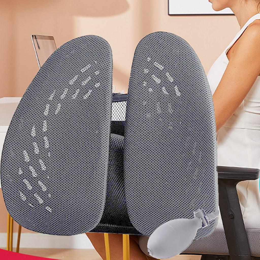 Lumbar Support Chair Back Support Breathable Mesh Ergonomic   Relaxing Chair Back Cushion for   Car