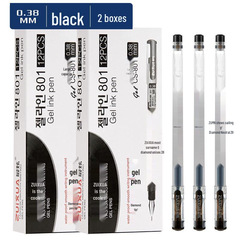 

Гелевая ручка Diamond Head большой вместимости 0,38 - Идеально подходит для подписей и экзаменов 0.38mm чёрный