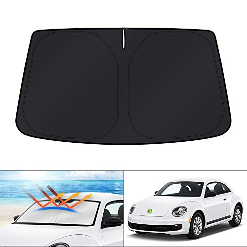 KUST Windshield Sunshade for Volkswagen VW Beetle 2012-2019 Accessories, Custom Fit Sunshade Window Sun Visor Protector, Foldable Blocks UV Rays and K