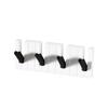 Creative No-Drill Adhesive Hooks: Four-Grid Multipurpose Organizer for Coats, Bags, Hats – Ideal for Foyer, Bathroom, and Kitchen