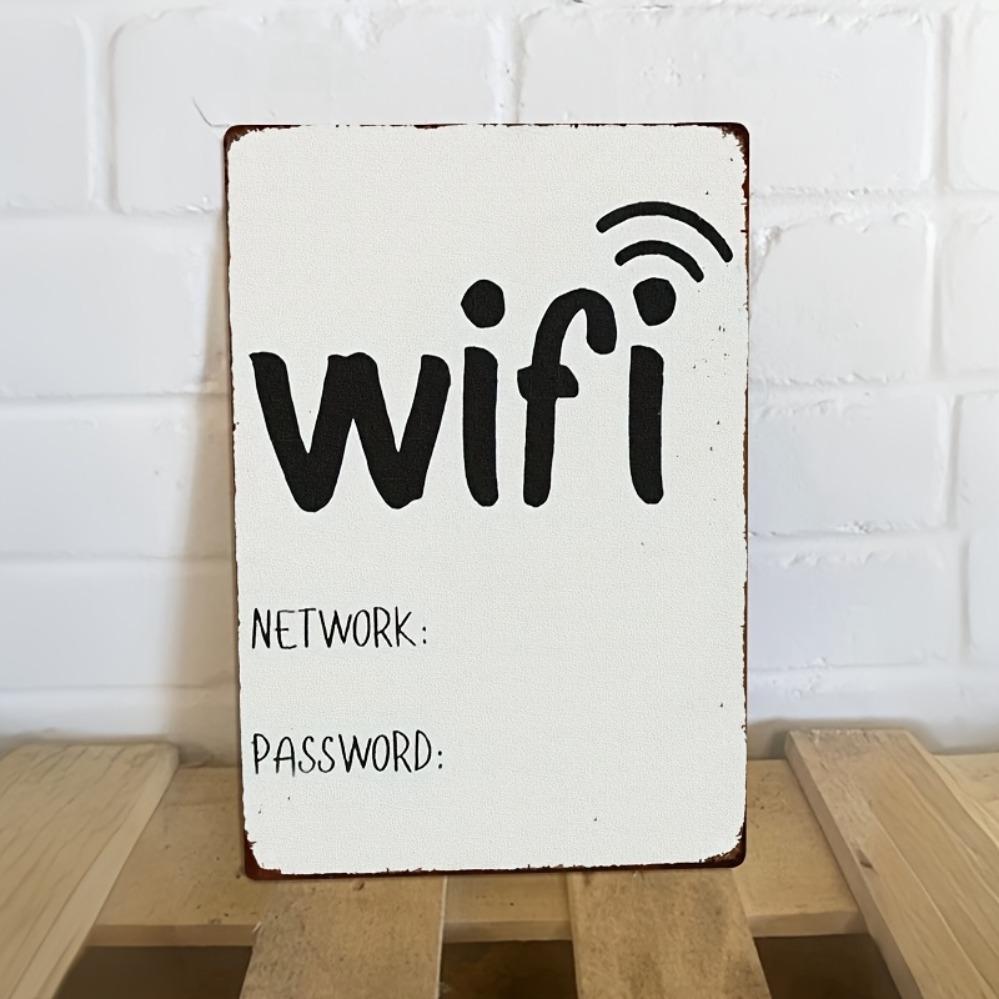 Vintage Rustic Metal Wall Sign - WiFi Network & Password Decor, Iron Art for Home, Office, Café, &Garage, Suitable for Indoor/