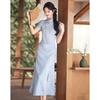 Neues Qipao-Kleid im chinesischen Stil mit Knopfleiste
