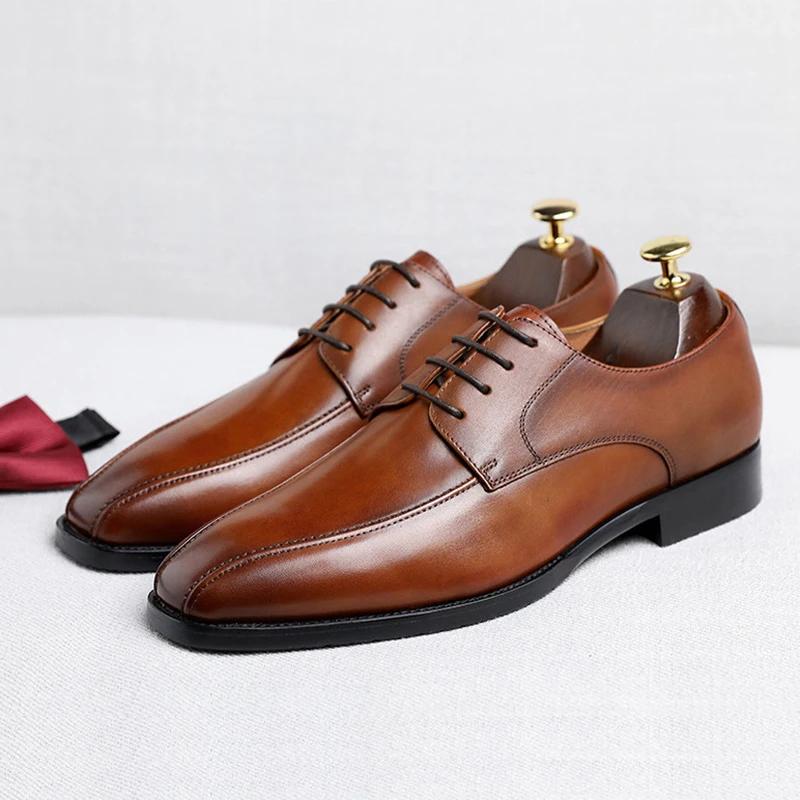 Autumn Italian Men Shoe Polishing Elegant Social Shoes Men Business Dress Casual Flat Shoe Men Party Wedding Shoe Zapatos
