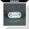 Hihaha Trailer Marker Light with Chrome Bezel / Outer Oval