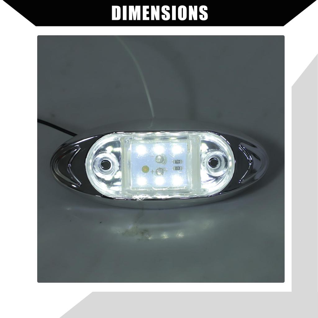 Hihaha Trailer Marker Light with Chrome Bezel / Outer Oval