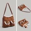 Suede Lambswool Plush Backpack Tote Bag Multi-Functional Three-Purpose Autumn and Winter Large Capacity Shoulder Crossbody Bag