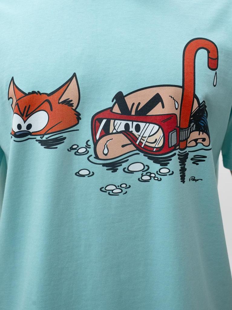 Smurfs Snork Gargamel Men's Oversized Short Sleeve T-Shirt Light Blue XL