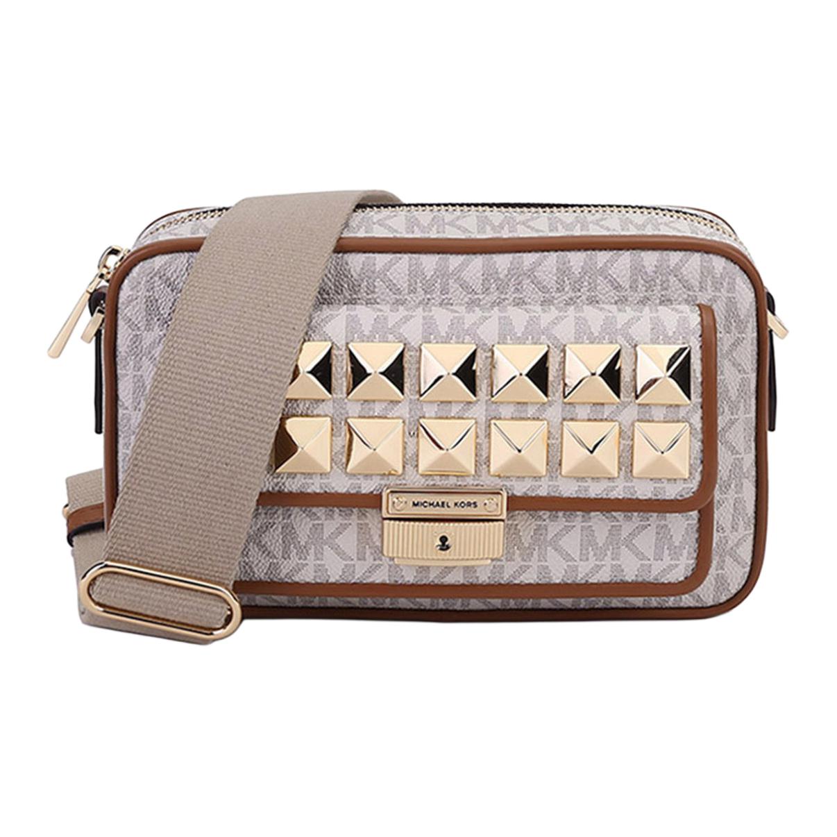 

New MICHAEL KORS Bradshaw Artificial Leather Camera Bag, Crossbody Bag, Shoulder Bag Women s 32H1G2BC2V-149 22.1*8.9*13.0CM