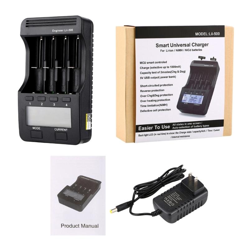 

Universal Lithiums Battery Chargers With LCD Digital Display Supports 18650 26650 14500 And Capacity Testing 1