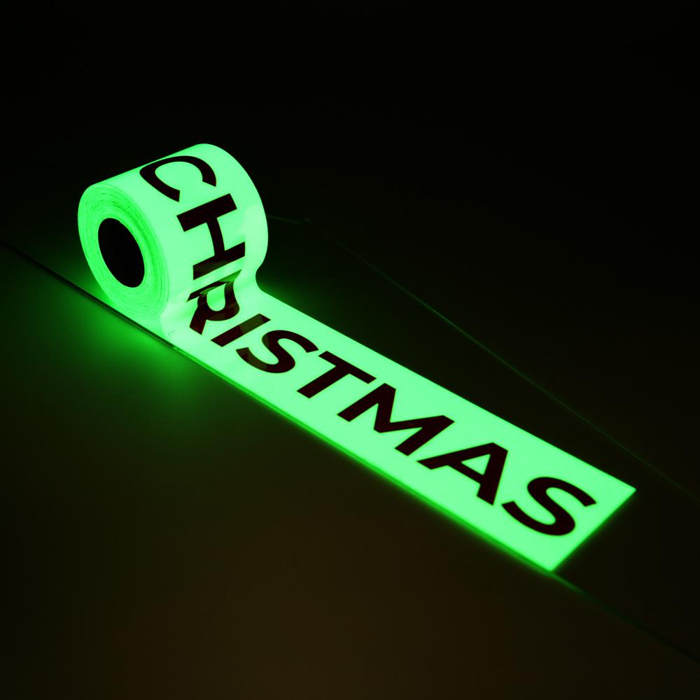 Decorative Barrier Tape Waterproof Fluorescent Warning Tape Pvc Safety Tape High-Visibility For Halloween Decoration Christmas