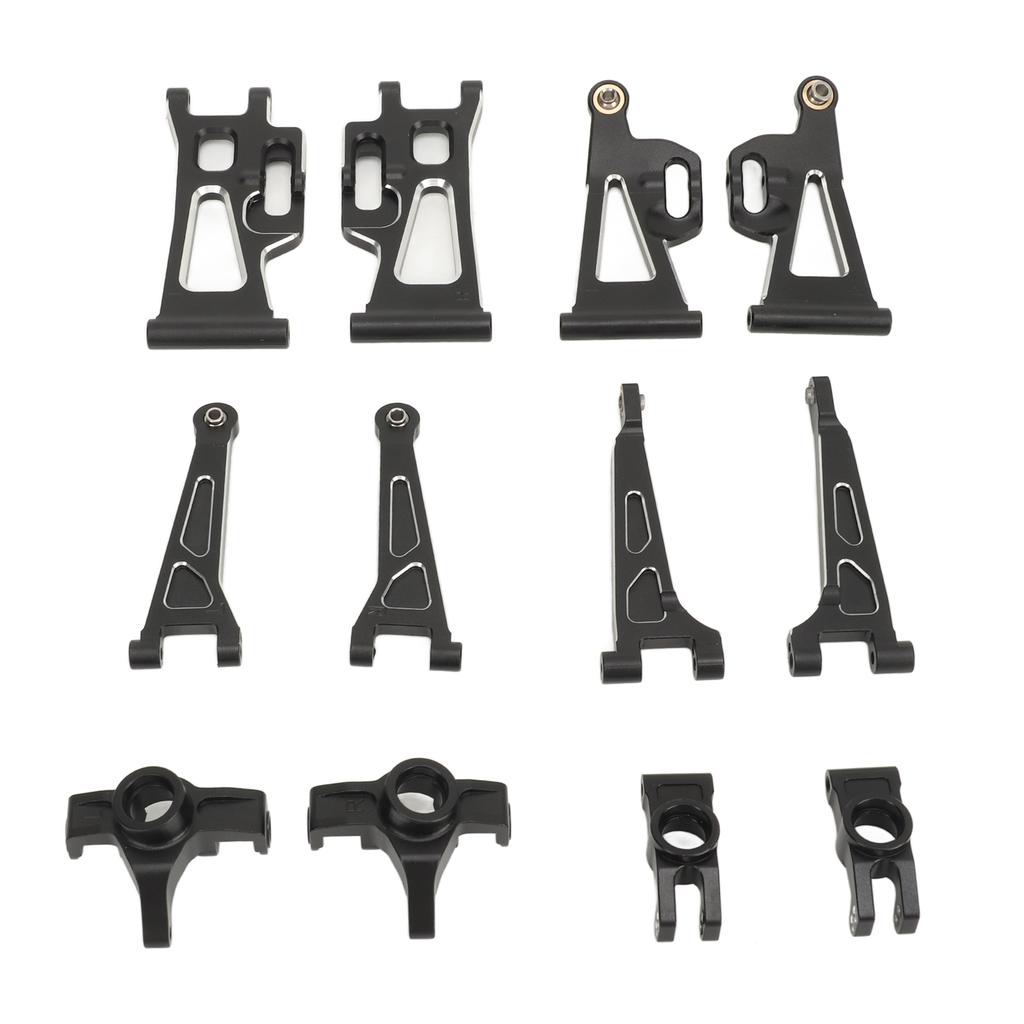 RC Car Suspension Arm Aluminum Alloy Front Rear Suspension Arm Steering Cup Rear Axle Holder Set Upgraded Parts for MJX 14210 14209 1Celsius14 RC Car