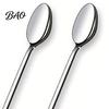 Professional Barware Supplies Stainless Steel Long Handle Mixing Spoon, Polished Metal Stirring Spoons for Jam Tall Glass Bar Spoon Cocktails