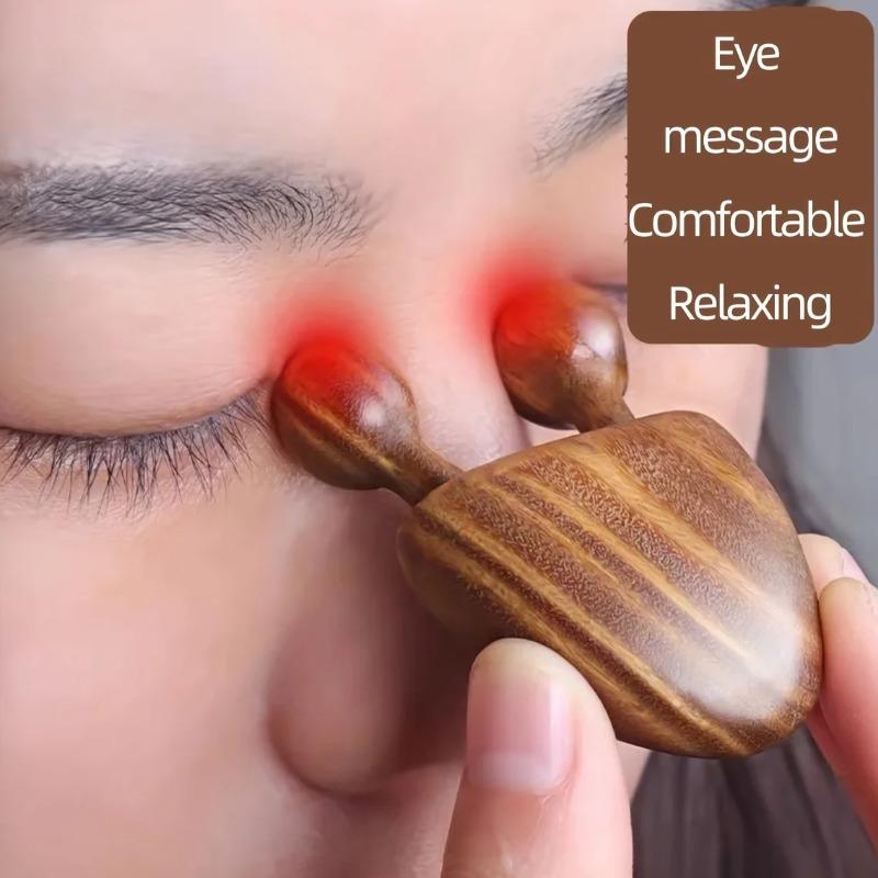 1pc Sandalwood Facial Massager for Eye & Nose Relief, Snail Shape Meridian Tool for Skincare, Relaxation, Beauty Care