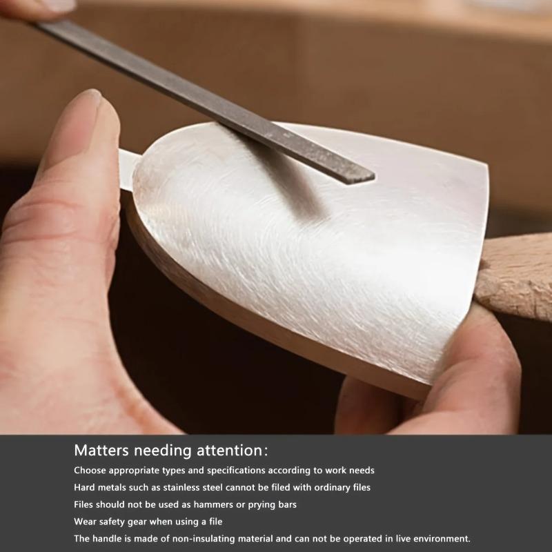 10 delar MiNi Nålfilsset - Högkolstål Precisionfiler med Halkfria Handtag för Trä, Plast & Modellbygge