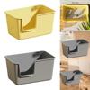 Open Top Cats Litter Box Easy To Cleaning Deep Loo Splashproof Cat Litter Tray Pet Litter Pan for Small Animals Kitten Hamsters