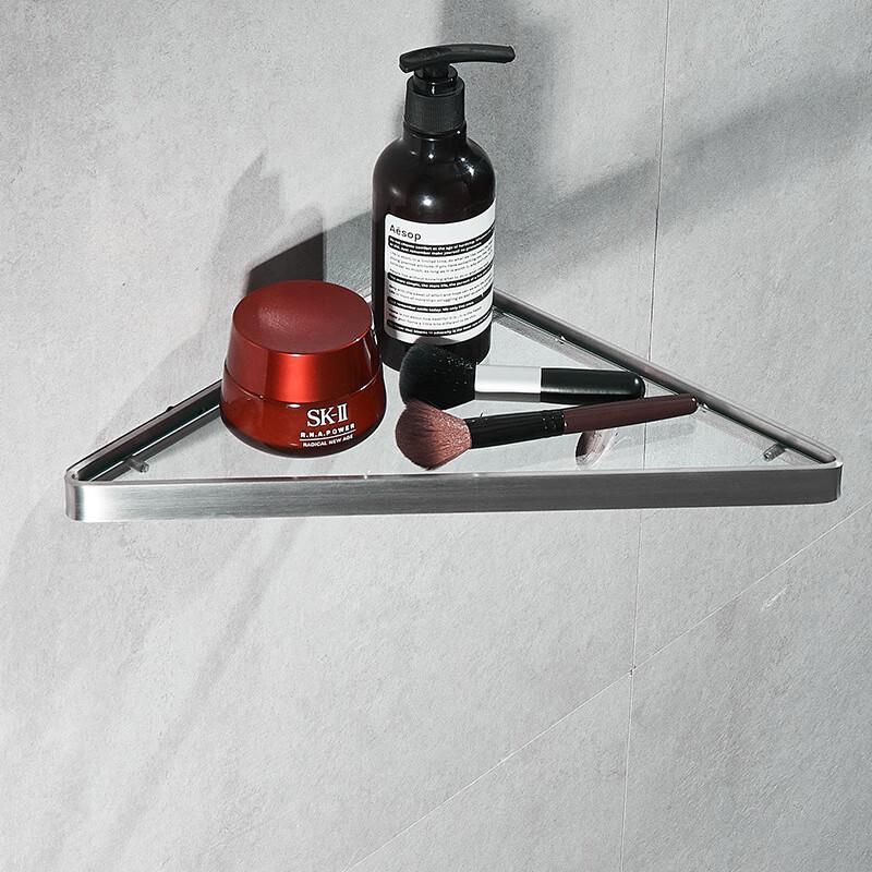 Punch-Free Bathroom Glass Shelf