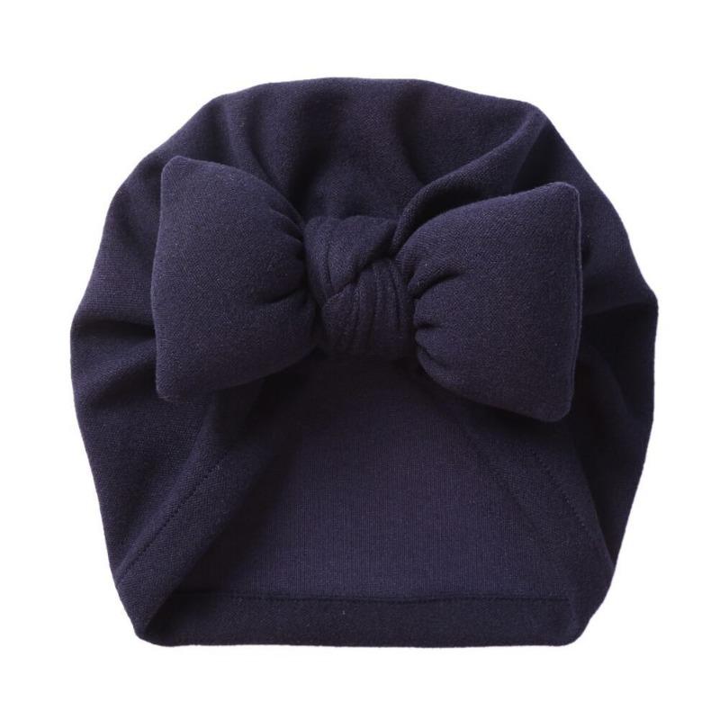 New Autumn and Winter Imitation Cashmere Baby Pullover Hat Filled with Cotton Bow Children's Hat Baby Fontanelle Tire Cap