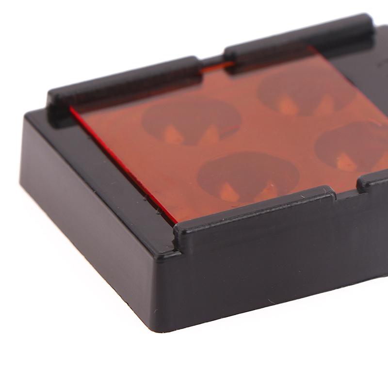 Caja de almacenamiento de carillas dentales, parche dental, caja de luz para sombreado, membrana de 4 orificios, retenedor de prótesis dental, caja para molares
