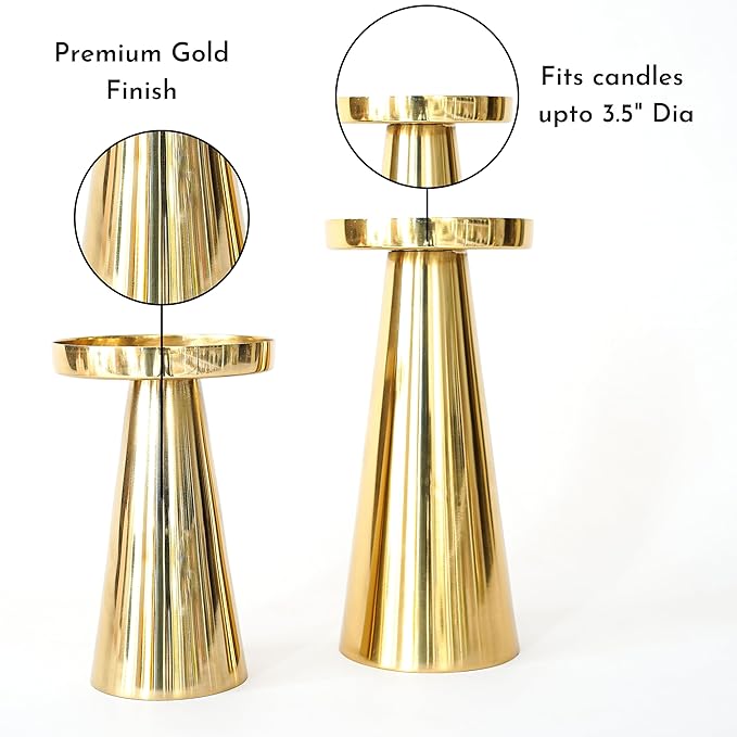 Handcrafted Metal Pillar Candle Holders, Wedding Centerpieces Metal Candle Holder |