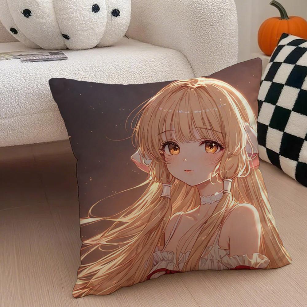 CChobits Cushion Cover Throw Pillow Cover Hidden Button Durable Polyester Chair Cushion