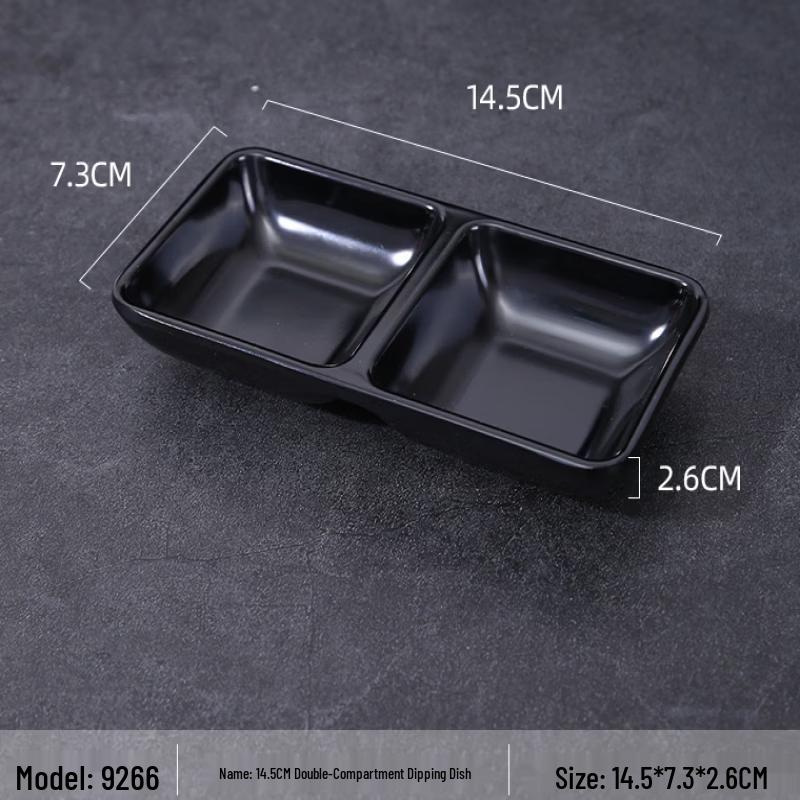 Melamine Double Compartment Serving Dishes