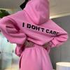 Felpa con cappuccio moda donna Set sportivo per il tempo libero