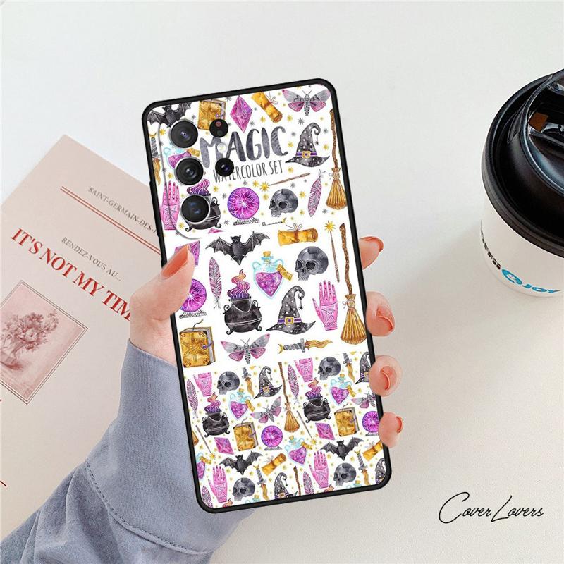 Witch Witchcraft Phone Case For Samsung Galaxy S24 S25 S23 S22 Ultra Note 10 20 Plus S20 S21 FE Cover