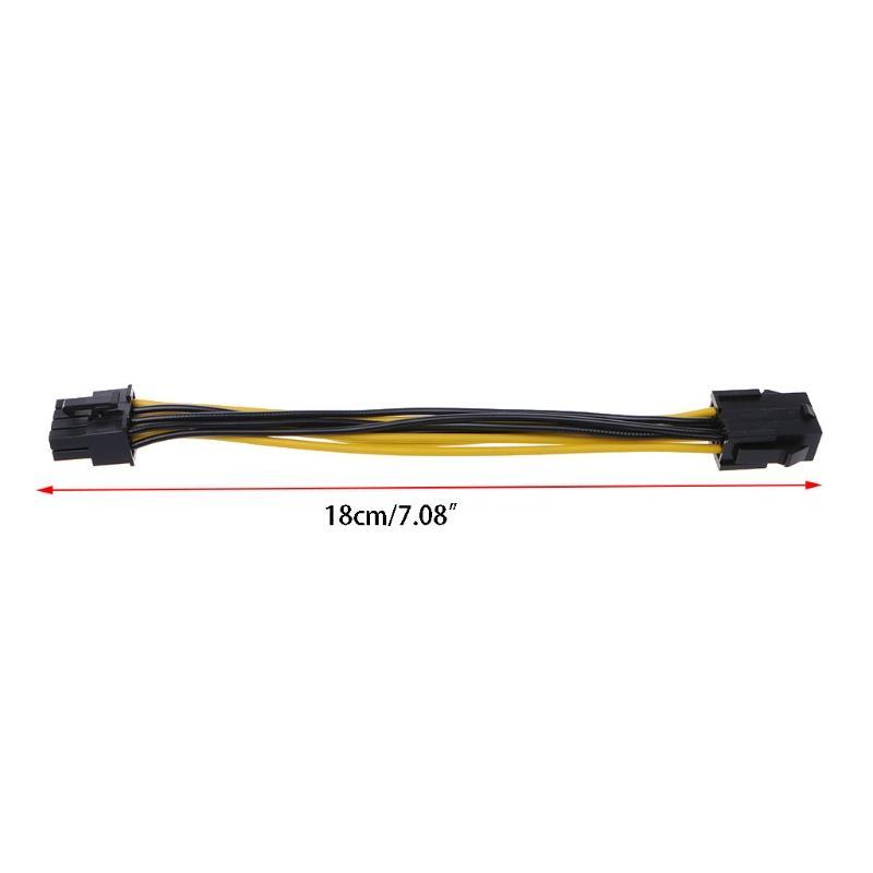 PCI Express PCI-E 6-Pin Female To 8-Pin Male Video Card Power Adapter Cable 18cm