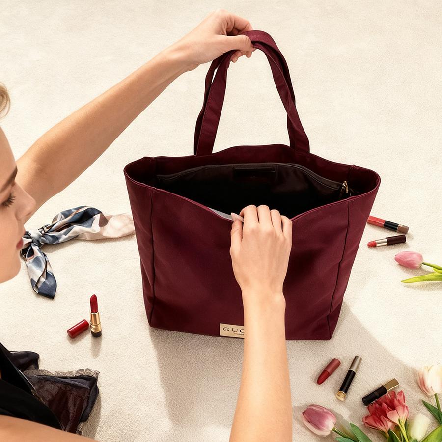 Gucci Damentasche aus Canvas Baumwollstoff Geeignet für Einkaufen Pendeln, Umweltfreundlich und Faltbar