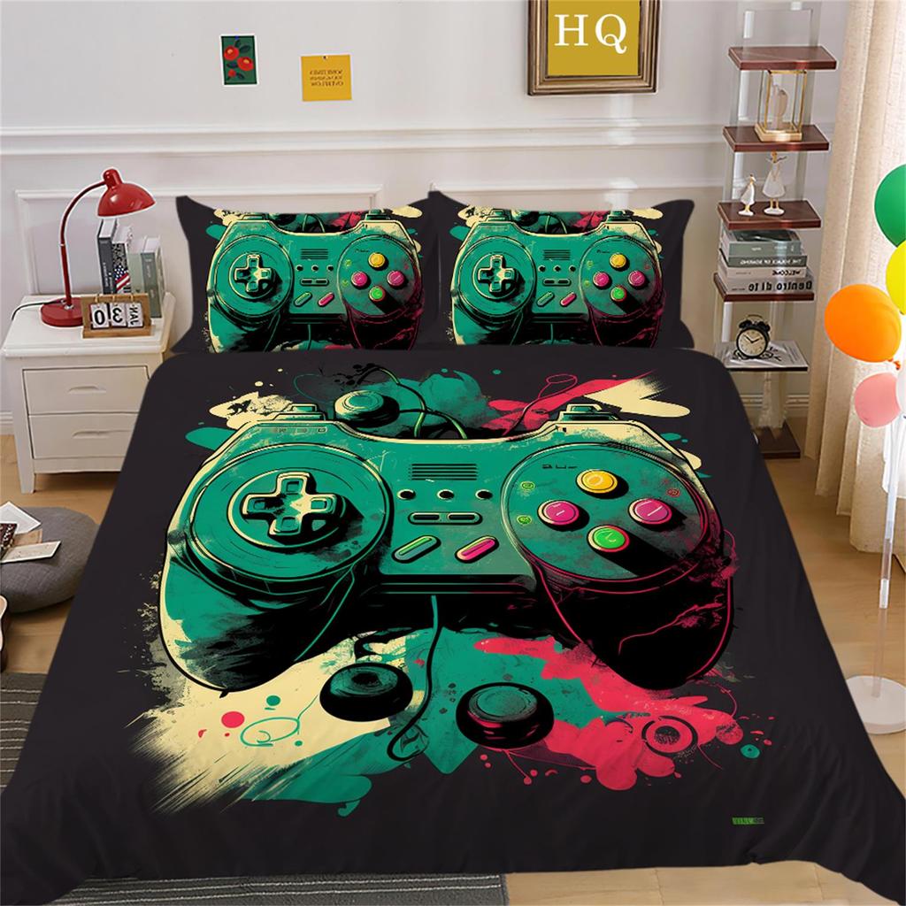Home Set di biancheria da letto Game Player Quilt e federa AU/EU/US Letto matrimoniale/letto matrimoniale Full Size
