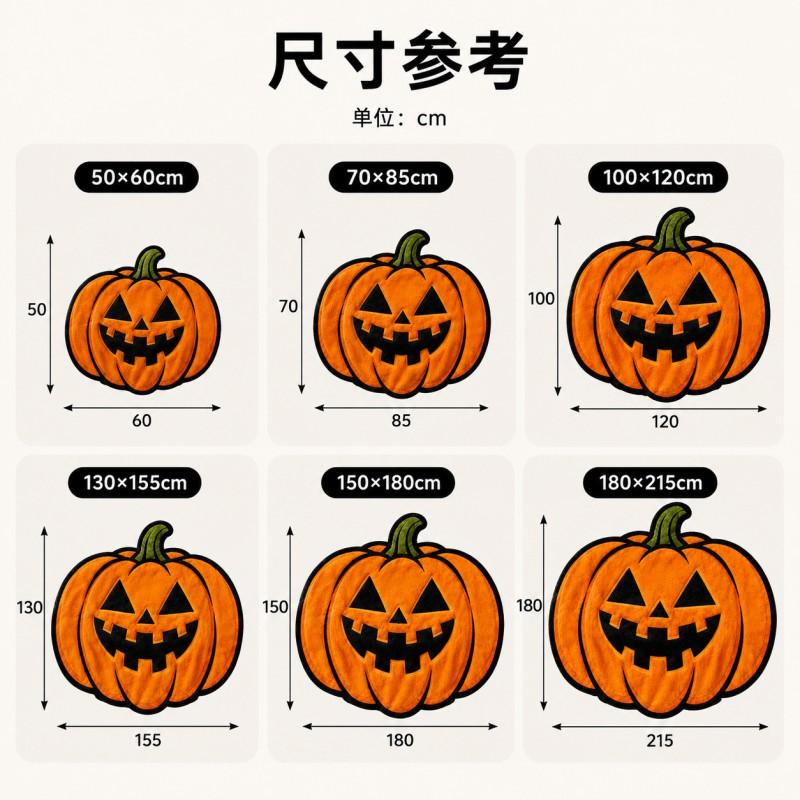 Halloween Pumpkin Shaped Flannel Blanket Cute Office Nap Throw All