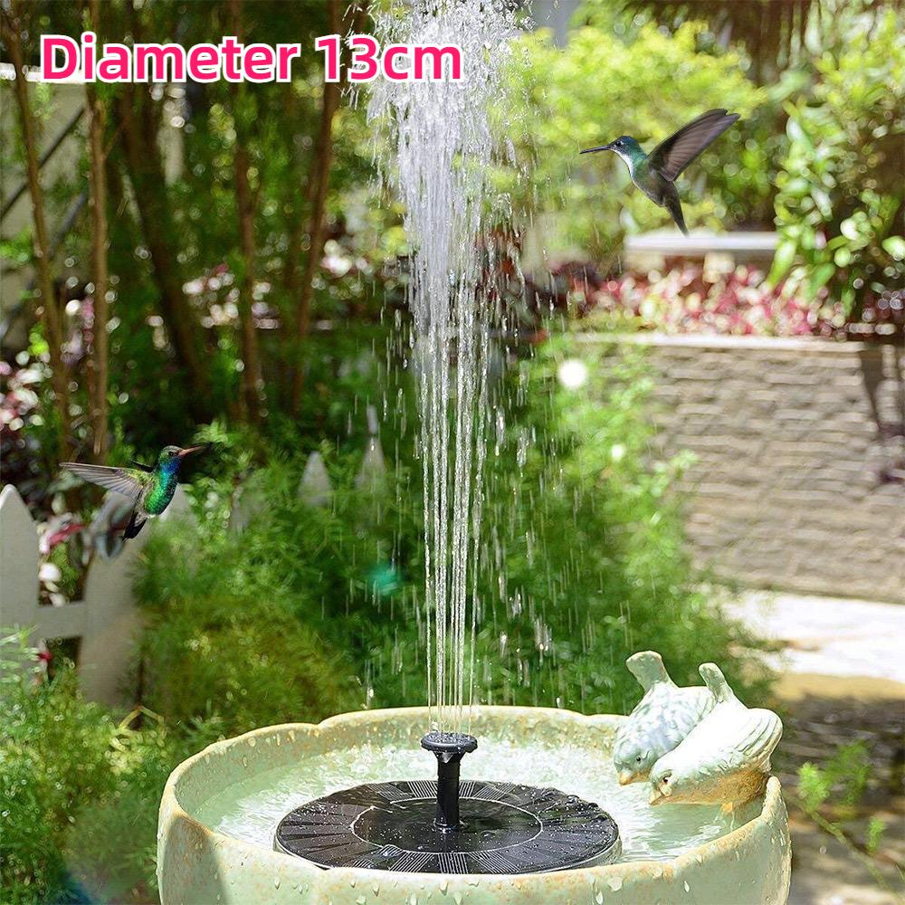 Mini Solcellefontene Basseng Dam Ny Foss Fontene Hageutstyr Dekorasjon Utendørs Solcellefontene Fuglebad 1W/1.4W