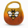Water Felted Bee Bag – One Handle with Magnet – Sunrise Orange