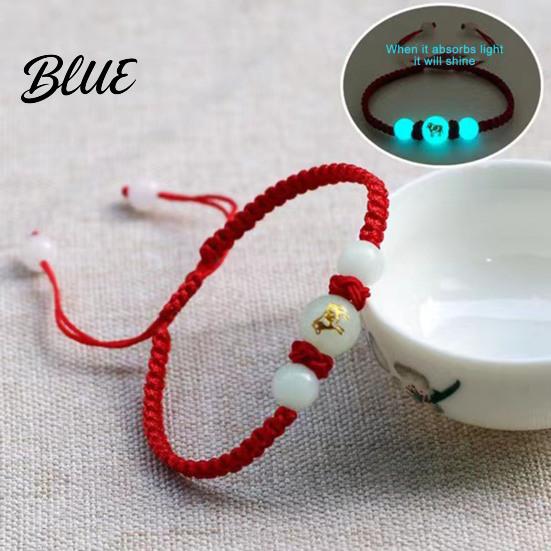 Glow In The Dark Bracelet Snake Year Lucky Red Rope