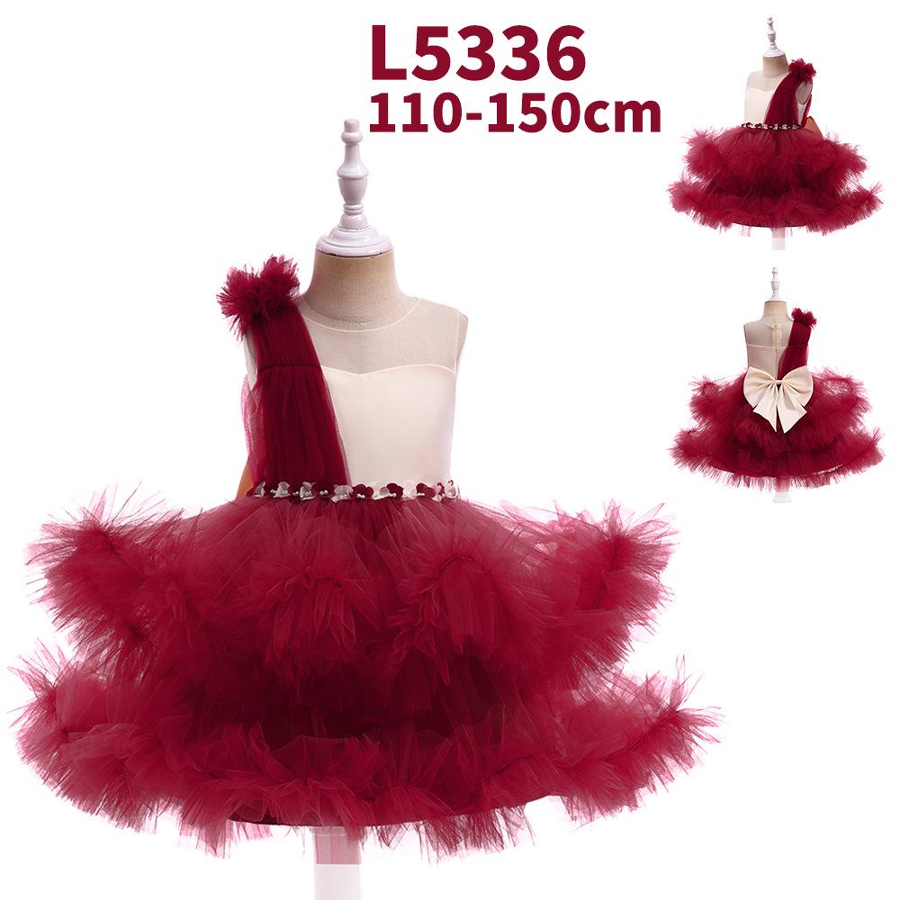 Children's Satin Mesh Tutu Skirt Princess Dress - Formal Wedding Flower Girl Attire